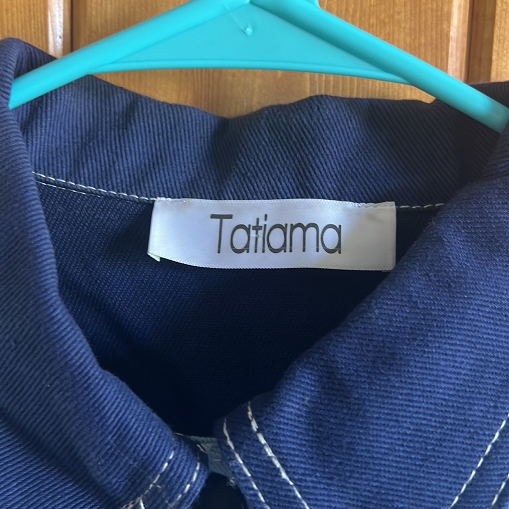 Geometric Print Button-Up Denim Jacket - Picture 9 of 11